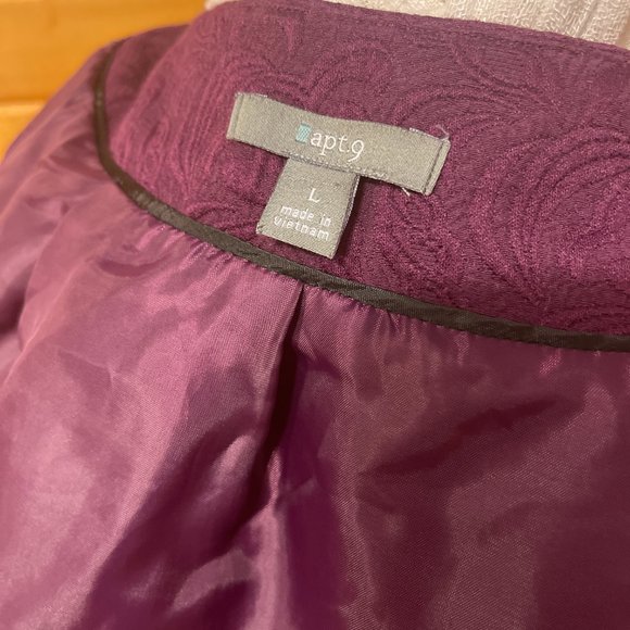 Apt 9 Cropped Jacket Size Large in plum. - Picture 7 of 7